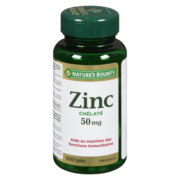 Buy Nature's Bounty Chelated Zinc in Canada Free Shipping HealthSnap.ca